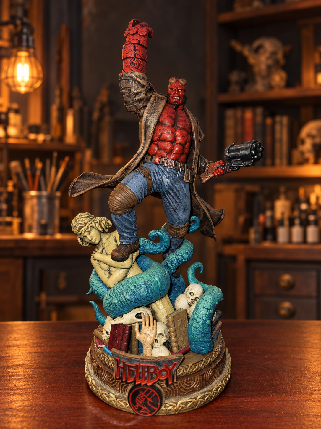 Hellboy diorama, alternate view